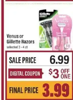 Lowes Foods Venus or Gillette Razors offer