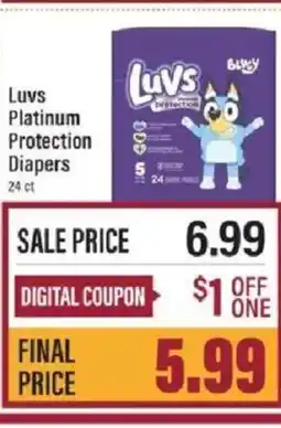 Lowes Foods Luvs Platinum Protection Diapers offer