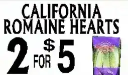 Circus Fruits CALIFORNIA ROMAINE HEARTS offer
