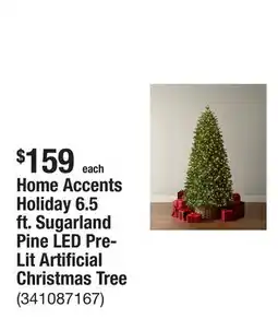 The Home Depot Home Accents Holiday 6.5 ft. Sugarland Pine LED Pre-Lit Artificial Christmas Tree offer