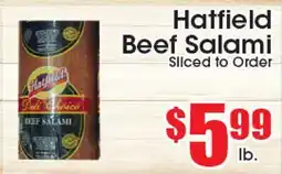 Supremo Foods Inc Hatfield Beef Salami offer