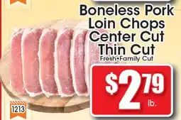 Supremo Foods Inc Boneless Pork Loin Chops Center Cut Thin Cut offer
