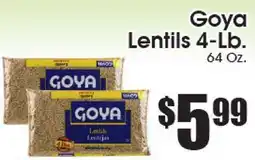 Supremo Foods Inc Goya Lentils offer