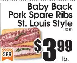 Supremo Foods Inc Baby Back Pork Spare Ribs St. Louis Style offer