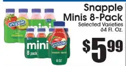 Supremo Foods Inc Snapple Minis 8-Pack offer