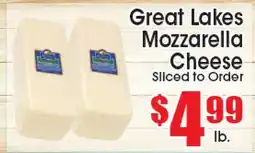 Supremo Foods Inc Great Lakes Mozzarella Cheese offer