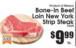 Supremo Foods Inc Bone-In Beef Loin New York Strip Steak offer