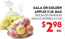La Chiquita Food Market GALA OR GOLDEN APPLES 3 LB. BAG offer