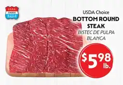 La Chiquita Food Market USDA Choice BOTTOM ROUND STEAK offer