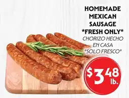 La Chiquita Food Market HOMEMADE MEXICAN SAUSAGE *FRESH ONLY offer