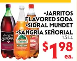 La Chiquita Food Market JARritos FLAVORED SODA • SIDRAL MUNDET • SANGRIA SEÑORIAL offer