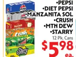 La Chiquita Food Market •PEPSI •DIET PEPSI •MANZANITA SOL •CRUSH •MTN DEW •STARRY offer