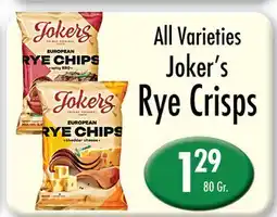 Garden Fresh Market All Varieties Joker's Rye Crisps offer
