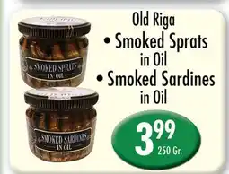 Garden Fresh Market Old Riga Smoked Sprats in Oil Smoked Sardines in Oil offer