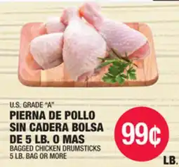 Carnicerias Jimenez U.S. GRADE A PIERNA DE POLLO SIN CADERA BOLSA DE 5 LB, O MAS offer
