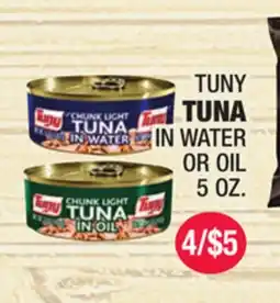Carnicerias Jimenez TUNY TUNA IN WATER OR OIL offer