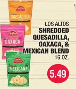 Carnicerias Jimenez LOS ALTOS SHREDDED QUESADILLA, OAXACA, & MEXICAN BLEND offer