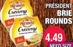 Carnicerias Jimenez PRÉSIDENT BRIE ROUNDS offer