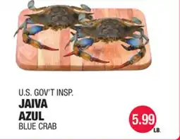 Carnicerias Jimenez U.S. GOV'T INSP. JAIVA AZUL BLUE CRAB offer