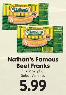Great Valu Markets Nathan's Famous Beef Franks offer