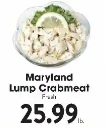 Great Valu Markets Maryland lump crabmeat offer