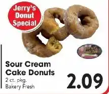 Great Valu Markets Jerry's Donut Special Sour Cream Cake Donuts offer