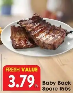 Great Valu Markets Baby Back Spare Ribs offer
