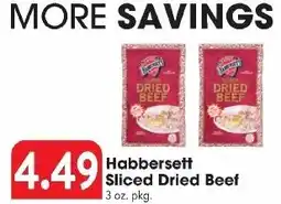 Great Valu Markets Habbersett Sliced Dried Beef offer