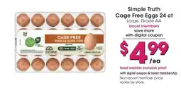 Ralphs Simple Truth cage free eggs offer