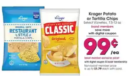 Ralphs Kroger potato or tortilla chips offer