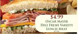Econofoods Oscar Mayer deli fresh variety lunch meat offer