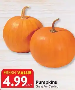 Great Valu Markets Pumpkins offer