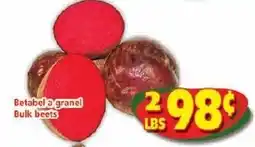 Savers Cost Plus Betabel a granel Bulk beets offer