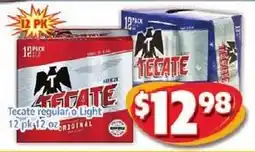Savers Cost Plus Tecate regular or light offer