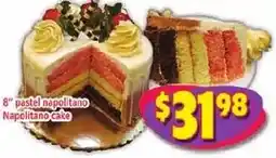 Savers Cost Plus 8" pastel napolitano napolitano cake offer