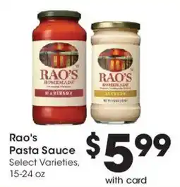 Ralphs Rao's Pasta Sauce offer