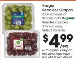 Ralphs Kroger seedless grapes offer