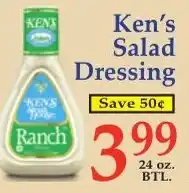 DeMoulas Market Basket Ken's salad dressing ranch offer