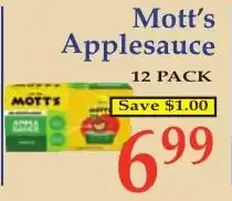 DeMoulas Market Basket Mott's Applesauce offer