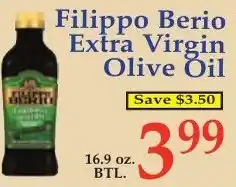 DeMoulas Market Basket Filippo Berio extra virgin olive oil offer