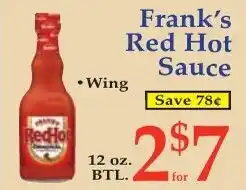 DeMoulas Market Basket Frank's Red Hot Sauce offer
