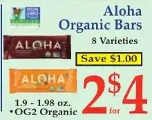 DeMoulas Market Basket Aloha Organic Bars offer