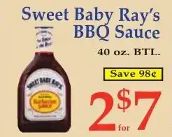 DeMoulas Market Basket Sweet Baby Ray's BBQ Sauce offer