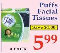 DeMoulas Market Basket Puffs facial tissues offer
