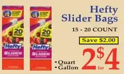 DeMoulas Market Basket Hefty slider bags offer