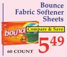 DeMoulas Market Basket Bounce Fabric Softener Sheets offer