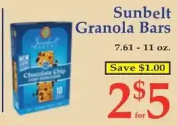 DeMoulas Market Basket Sunbelt granola bars offer