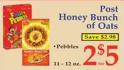 DeMoulas Market Basket Post Honey Bunch of Oats offer