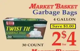 DeMoulas Market Basket Market Basket garbage bags offer