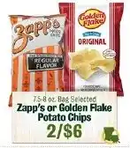 Robert Fresh Market Zapp's or Golden Flake Potato Chips offer